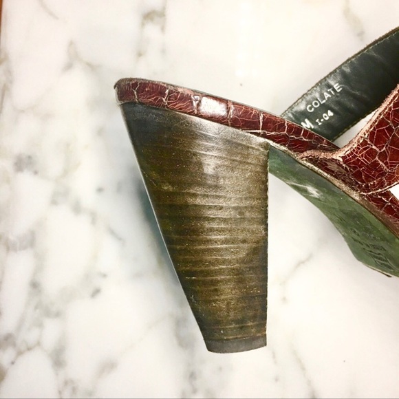 Donald J. Pliner Sandals Brown crocodile - Picture 6 of 8